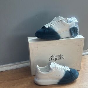 Alexander McQueen Gradient White and Blue Sneakers